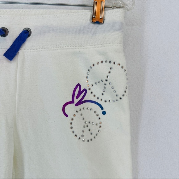 So Jenni Sweatpants Bunny Peace Sign Girls Large White - Picture 3 of 11